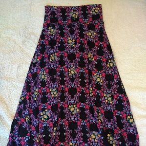 LuLaRoe Floral Print Maxi Skirt